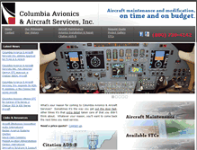 Tablet Screenshot of columbiaavionics.com